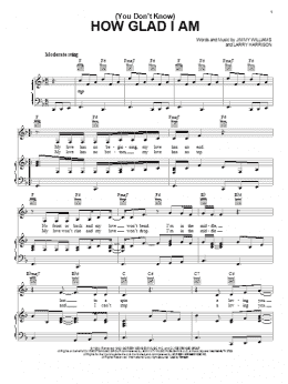 page one of (You Don't Know) How Glad I Am (Piano, Vocal & Guitar Chords (Right-Hand Melody))