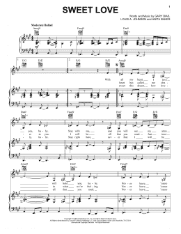 page one of Sweet Love (Piano, Vocal & Guitar Chords (Right-Hand Melody))