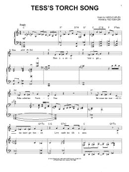 page one of Tess's Torch Song (Piano & Vocal)