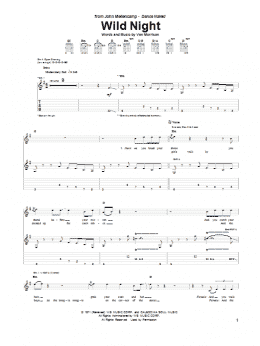 page one of Wild Night (Guitar Tab)