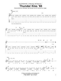 page one of Thunder Kiss '65 (Guitar Tab)
