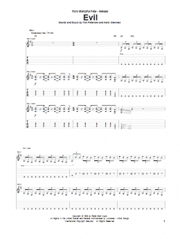 page one of Evil (Guitar Tab)