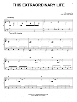 page one of This Extraordinary Life (Piano Solo)