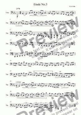 page one of Tuba Etude No.3