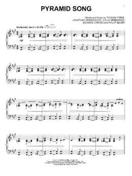 page one of Pyramid Song (Piano Solo)