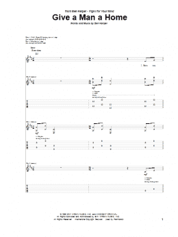 page one of Give A Man A Home (Guitar Tab)