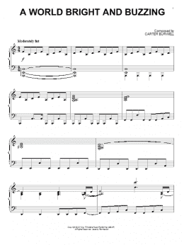 page one of A World Bright And Buzzing (Piano Solo)