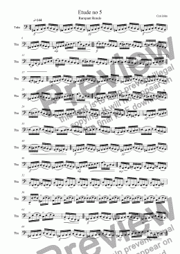 page one of Tuba Etude No.5