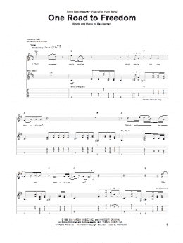 page one of One Road To Freedom (Guitar Tab)