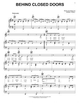 page one of Behind Closed Doors (Piano, Vocal & Guitar Chords (Right-Hand Melody))