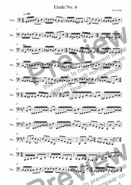 page one of Tuba Etude No.6