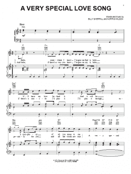 page one of A Very Special Love Song (Piano, Vocal & Guitar Chords (Right-Hand Melody))