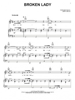 page one of Broken Lady (Piano, Vocal & Guitar Chords (Right-Hand Melody))