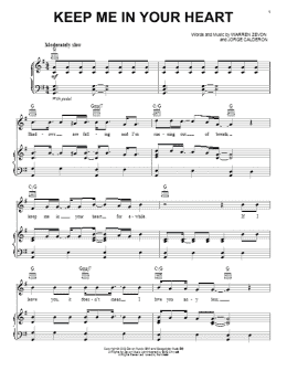 page one of Keep Me In Your Heart (Piano, Vocal & Guitar Chords (Right-Hand Melody))