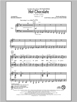 page one of Hot Chocolate (from Polar Express) (SATB Choir)