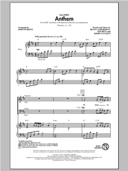 page one of Anthem (SATB Choir)