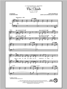 page one of The Climb (from Hannah Montana: The Movie) (arr. Mark Brymer) (2-Part Choir)