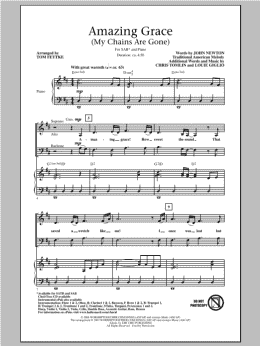 page one of Amazing Grace (My Chains Are Gone) (SAB Choir)