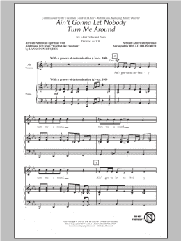 page one of Ain't Gonna Let Nobody Turn Me Around (3-Part Treble Choir)