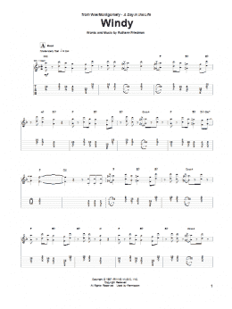 page one of Windy (Guitar Tab)