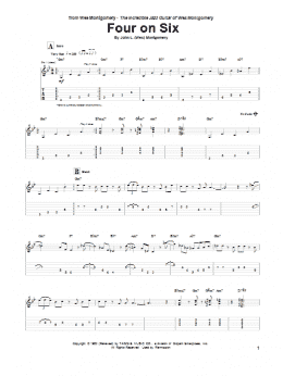 page one of Four On Six (Guitar Tab)