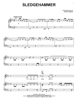page one of Sledgehammer (Piano, Vocal & Guitar Chords (Right-Hand Melody))