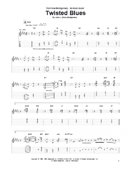 page one of Twisted Blues (Guitar Tab)