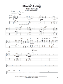 page one of Movin' Along (Sid's Twelve) (Guitar Tab)