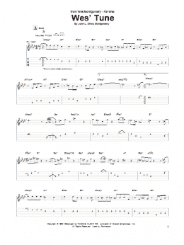 page one of Wes' Tune (Guitar Tab)