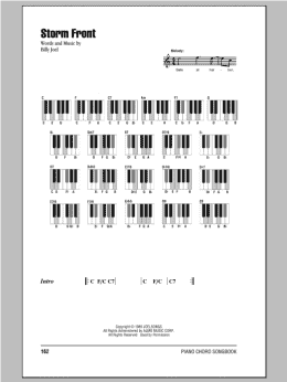 page one of Storm Front (Piano Chords/Lyrics)