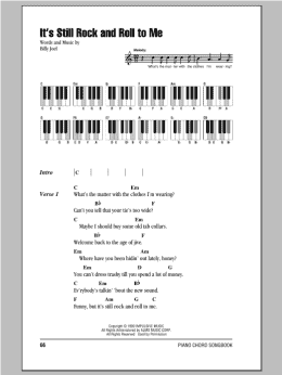page one of It's Still Rock And Roll To Me (Piano Chords/Lyrics)