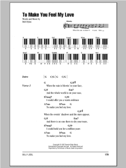 page one of To Make You Feel My Love (Piano Chords/Lyrics)