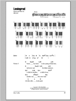page one of Leningrad (Piano Chords/Lyrics)