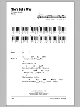page one of She's Got A Way (Piano Chords/Lyrics)