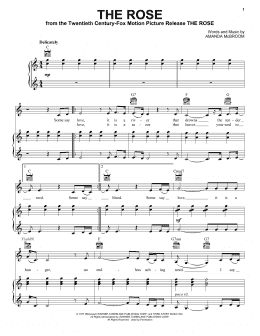 page one of The Rose (Piano, Vocal & Guitar Chords (Right-Hand Melody))