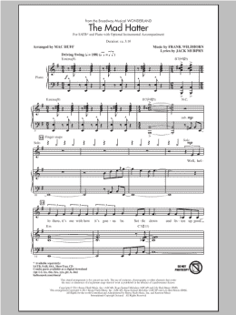 page one of The Mad Hatter (SATB Choir)