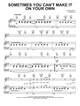 page one of Sometimes You Can't Make It On Your Own (Piano, Vocal & Guitar Chords (Right-Hand Melody))