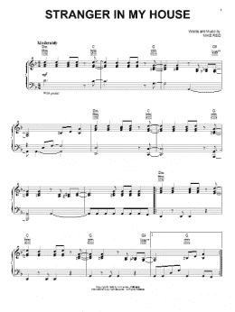 page one of Stranger In My House (Piano, Vocal & Guitar Chords (Right-Hand Melody))