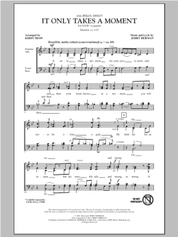 page one of It Only Takes A Moment (SATB Choir)