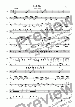 page one of Tuba Etude No.9
