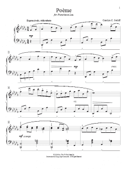 page one of Poeme (Educational Piano)