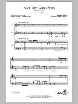 page one of Ain't That Good News (2-Part Choir)