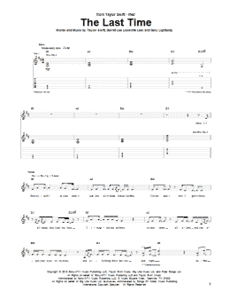 page one of The Last Time (Guitar Tab)