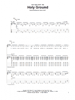 page one of Holy Ground (Guitar Tab)