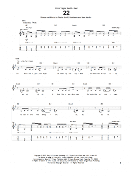 page one of 22 (Guitar Tab)