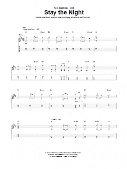 page one of Stay The Night (Guitar Tab)