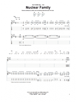 page one of Nuclear Family (Guitar Tab)