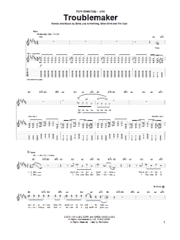 page one of Troublemaker (Guitar Tab)