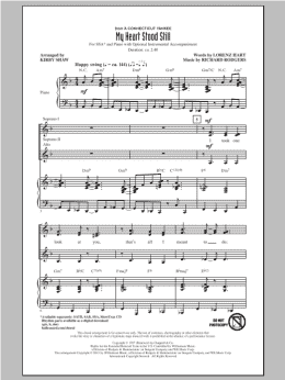 page one of My Heart Stood Still (arr. Kirby Shaw) (SSA Choir)