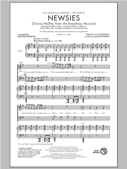 page one of Newsies (Choral Medley) (SAB Choir)